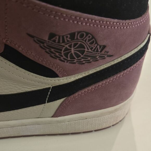 Jordan 1 Mulberry Pink Womens Black and Cream Sneakers Classic High-Top Design - Picture 4 of 10